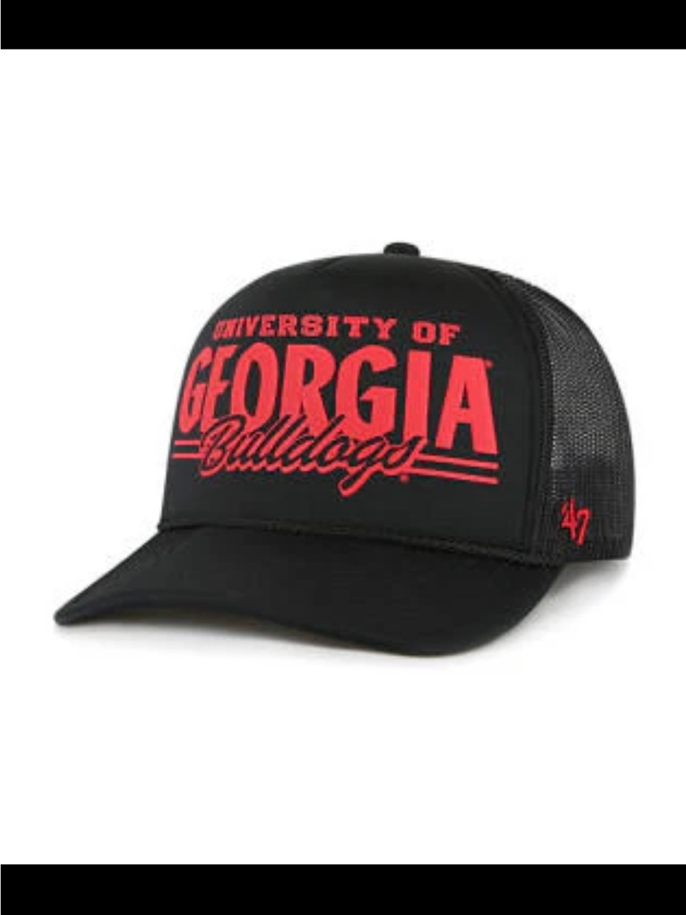 '47 Black & Red University of Georgia Bulldogs Trucker Hat NWOT 🏷️ MSRP: $40